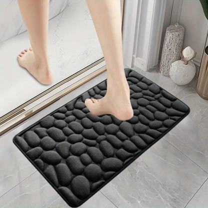 Set 4 Covorașe de Baie Antiderapante, Negru