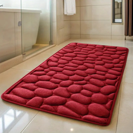 Set 4 Covorașe de Baie Antiderapante, Roșu