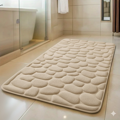 Set 4 Covorașe de Baie Antiderapante, Crem